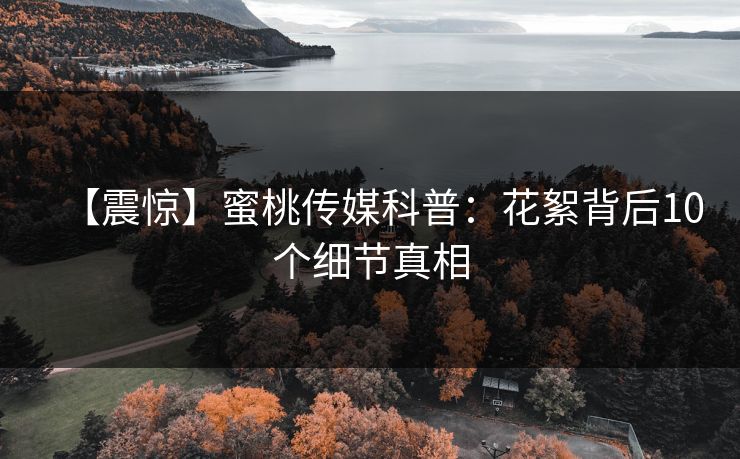 【震惊】蜜桃传媒科普：花絮背后10个细节真相